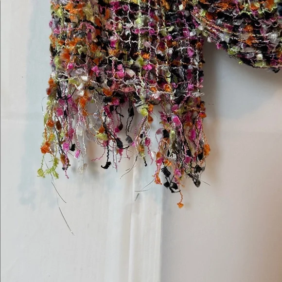 Pink Brown Green Fancy Ribbon Scarf Confetti Classic Accessory Multi colored - Picture 9 of 16